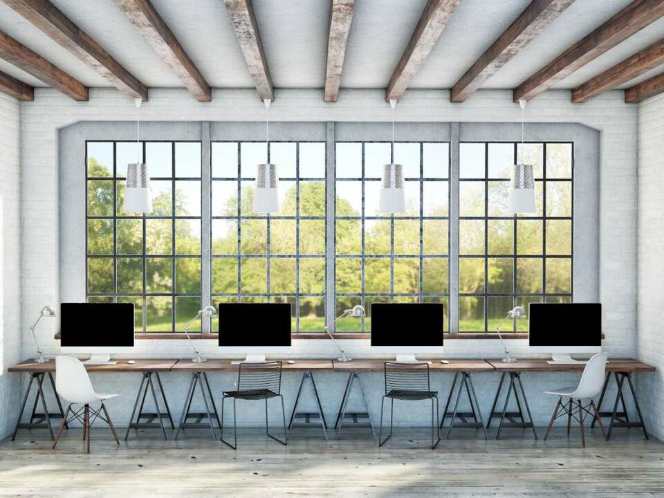 light open office space