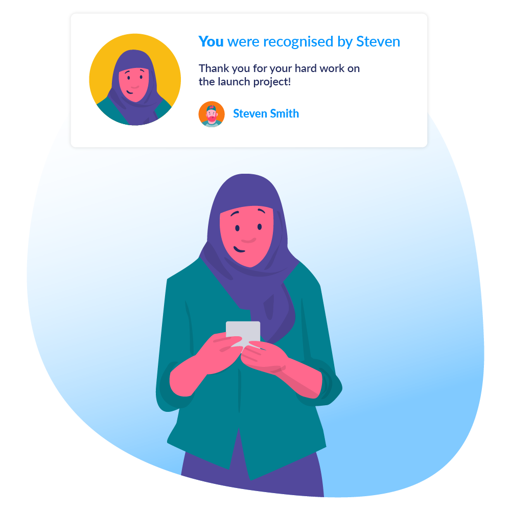 woman being recognised for her hard work