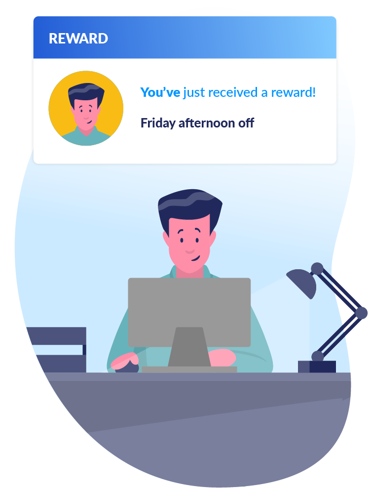 select from our rewards or create a custom one