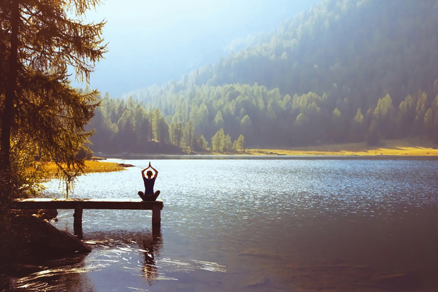 yoga by the lake