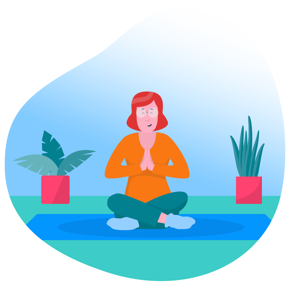 woman meditating