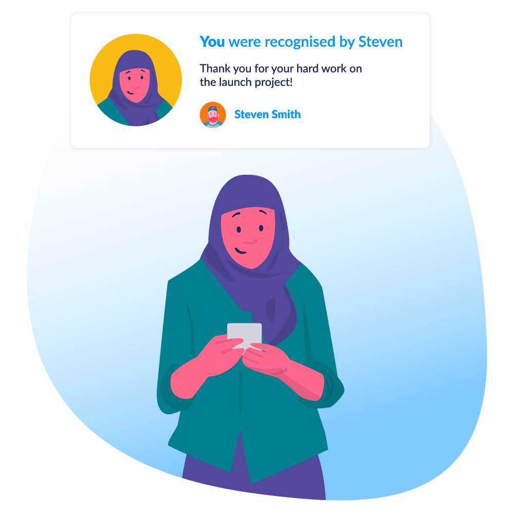 woman being recognised for her hard work
