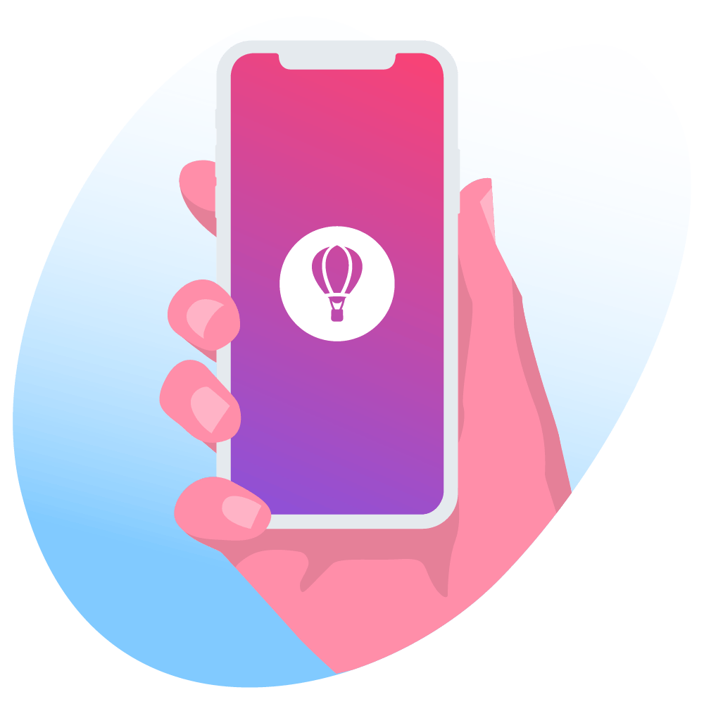 hand with mobile phone