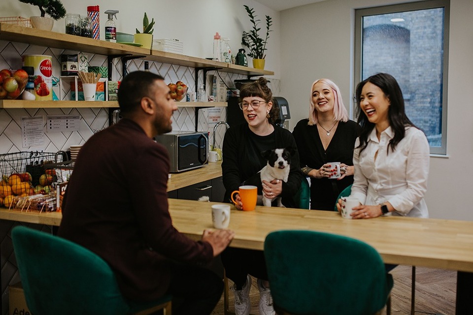 Team members enjoying a culture of staff appreciation