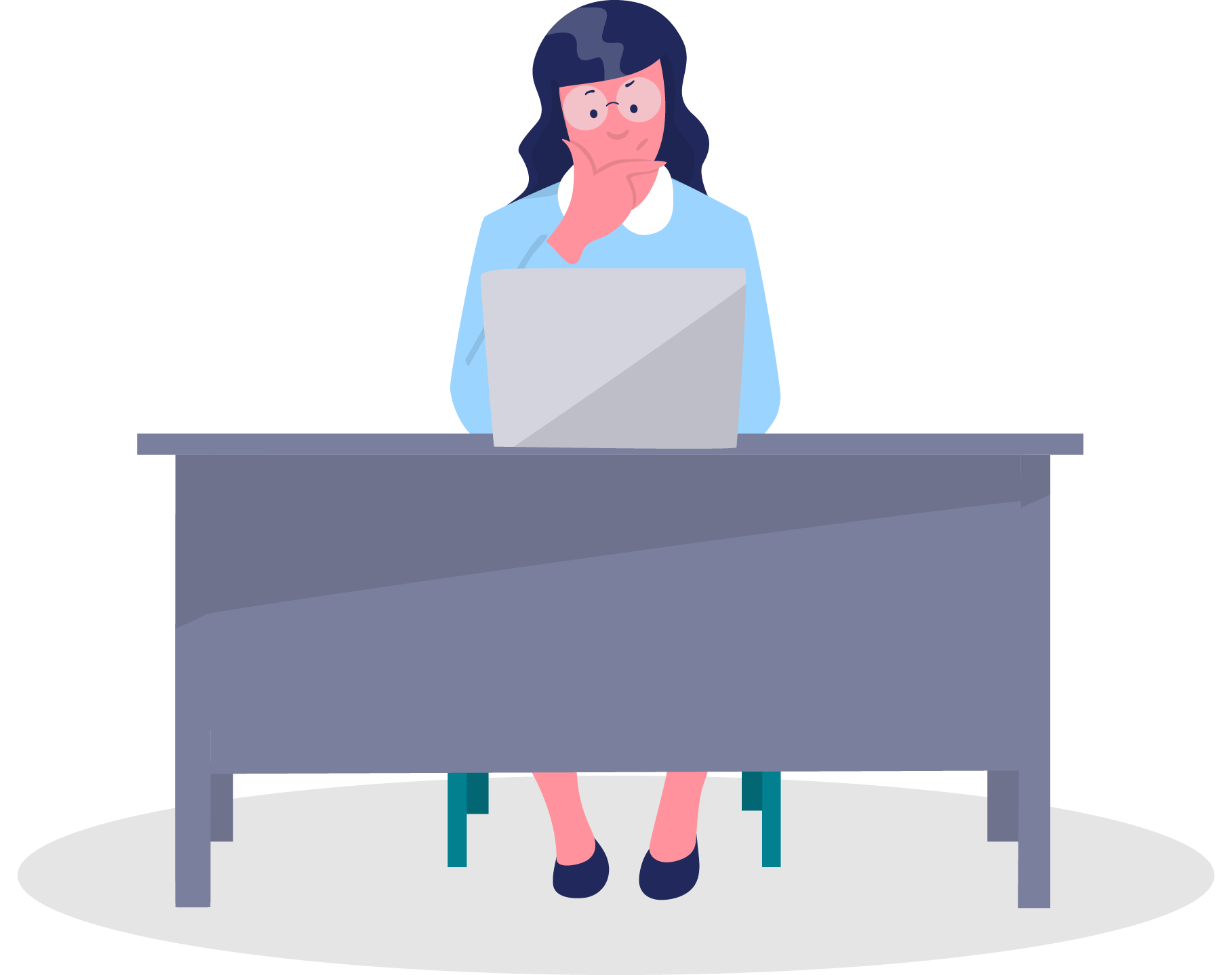 woman at desk