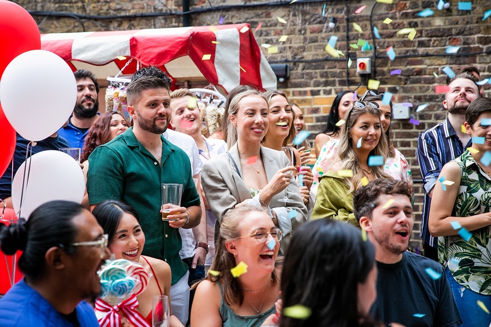 employees celebrating