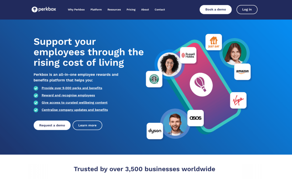 Perkbox homepage