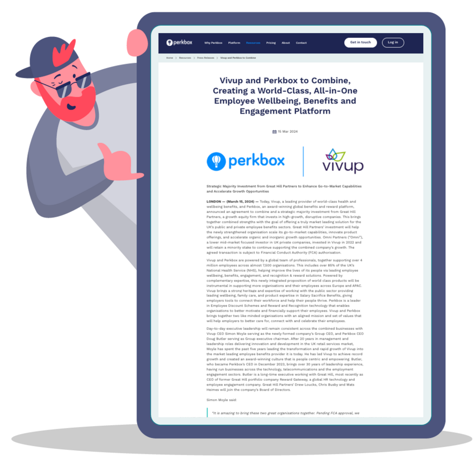 Vivup and Perkbox to Combine, Creating a World-Class, All-in-One Employee Wellbeing, Benefits and Engagement Platform