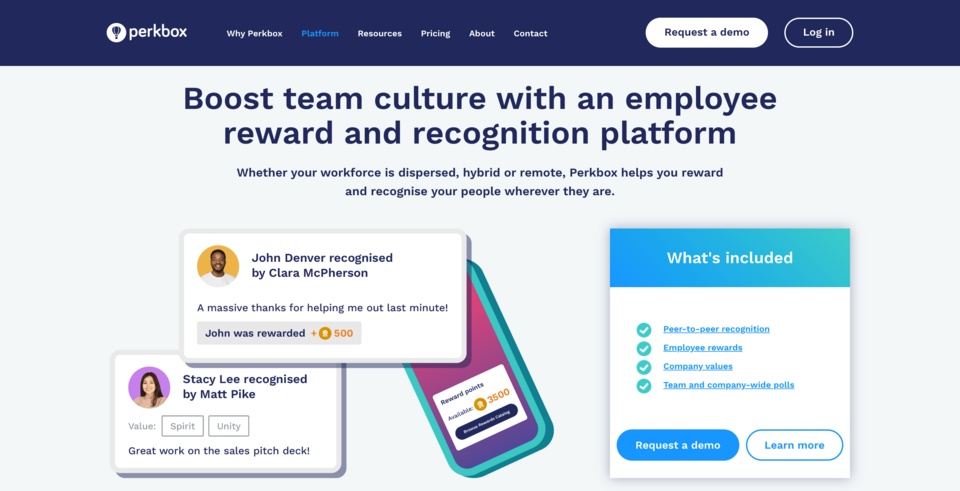 reward and recognise with perkbox
