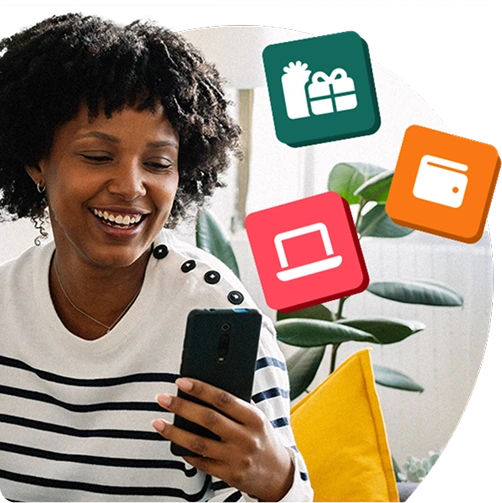 Employee using the Perkbox app
