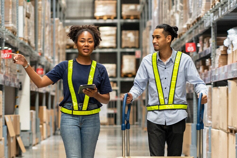 People in a warehouse