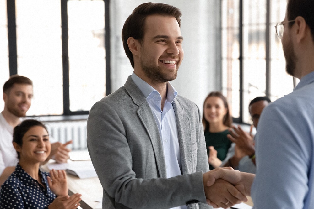 Someone getting an award