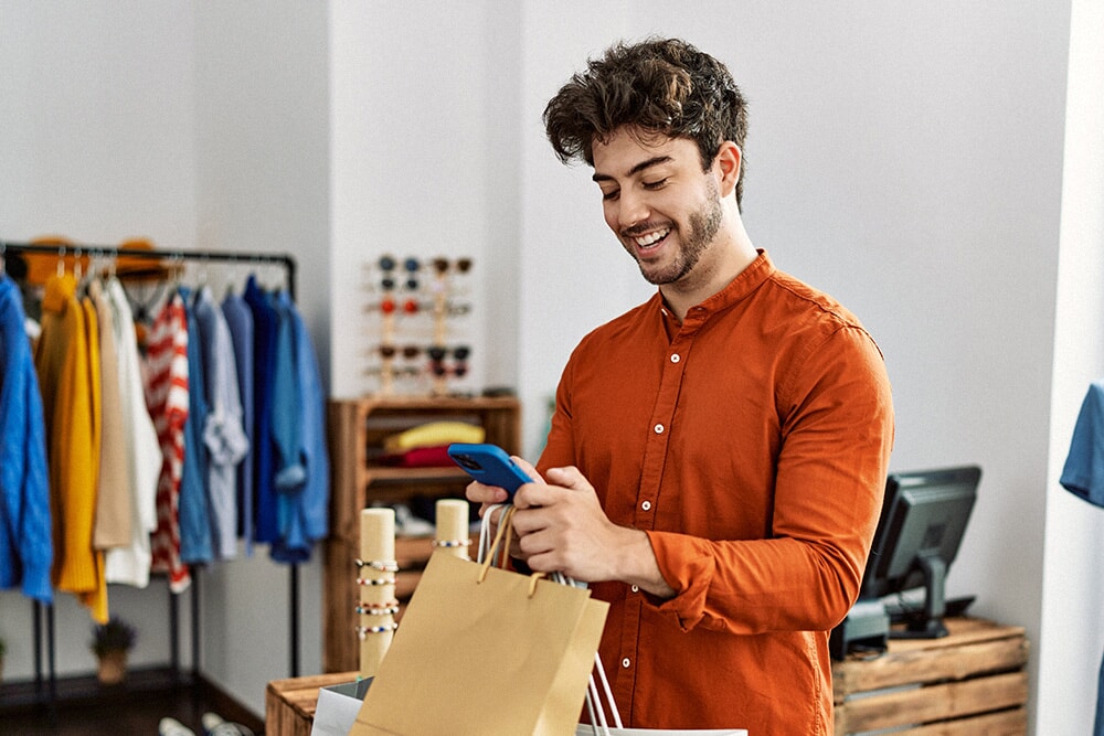 People in a retail store