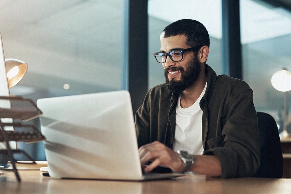 Happy people at work
