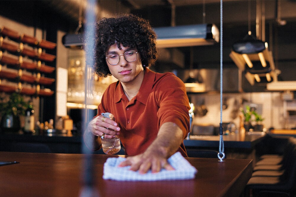 Someone working the late-night shopping shift
