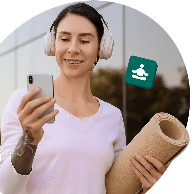 Employee using Perkbox discounts for health and wellbeing