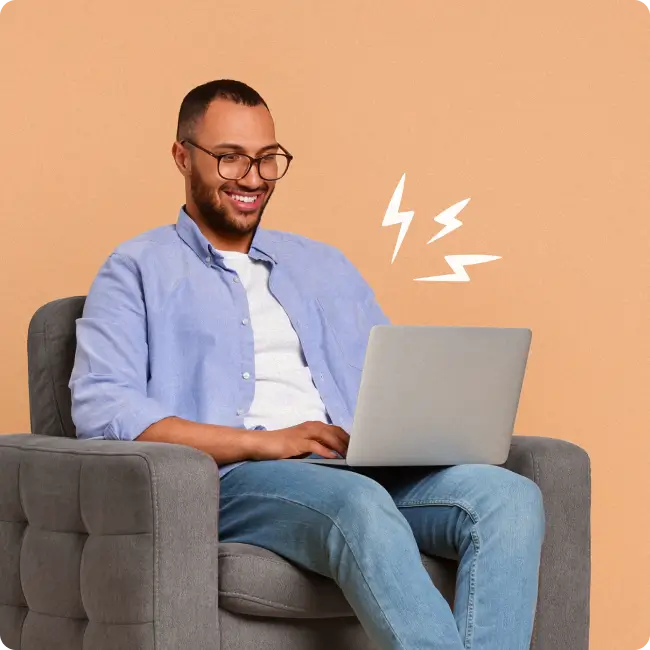 Man working from home