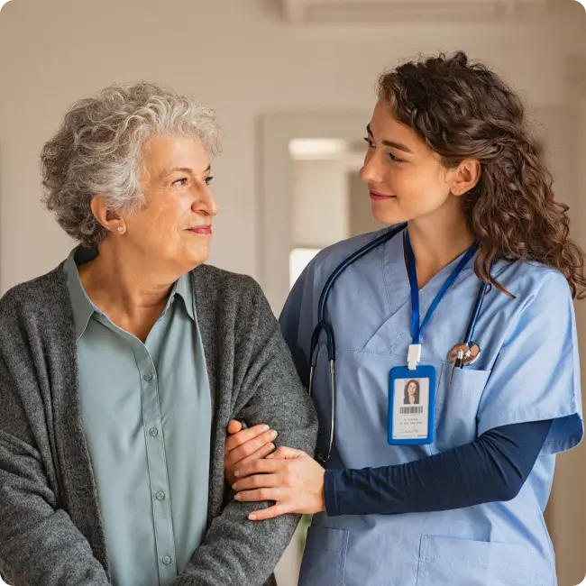 Nurse with a patient