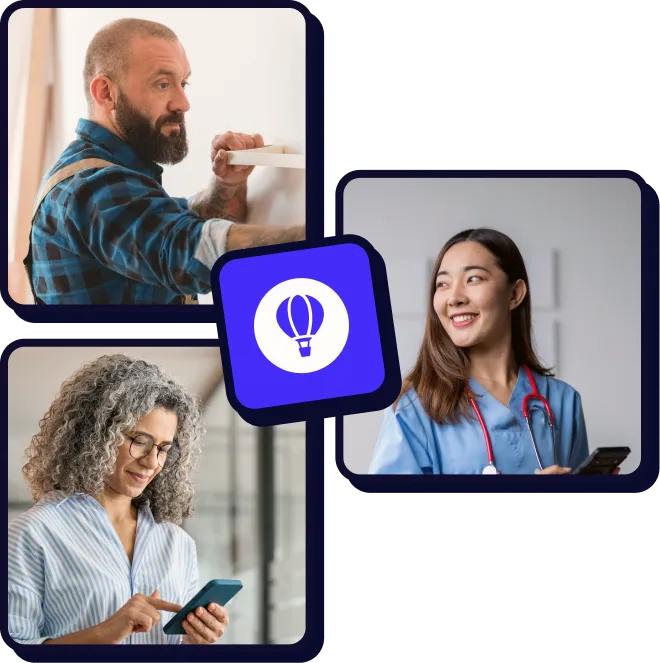 Office-based, shift-based, and deskless employees enjoying access to Perkbox