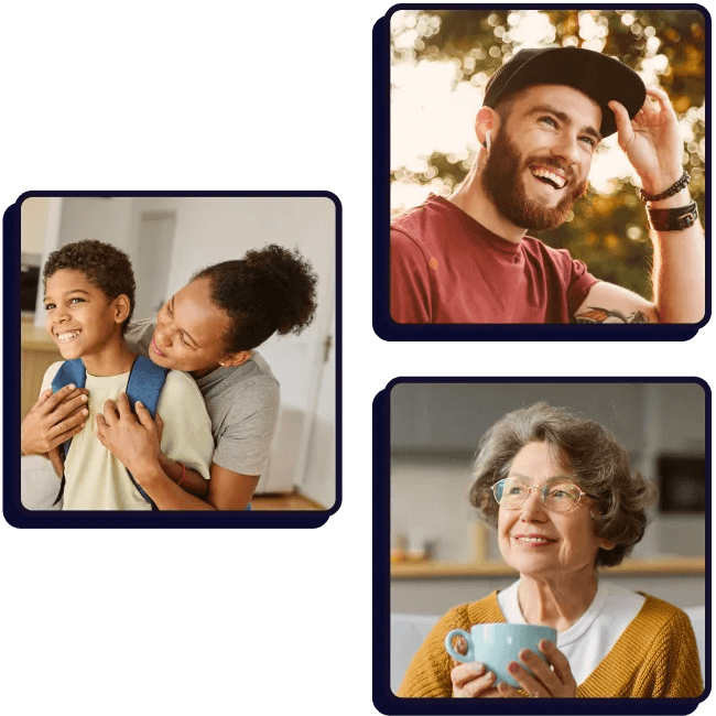 Boxes representing each generation