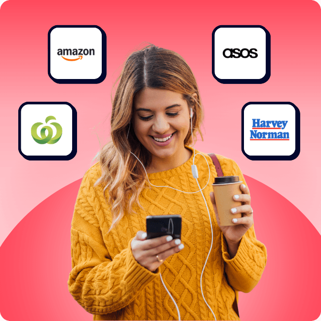 Employee using Perkbox for discounts on Woolworths, Amazon, ASOS and Harvey Norman