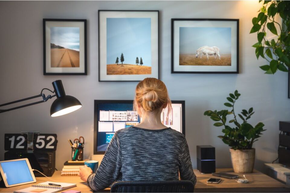 someone working from home alone and feeling trusted