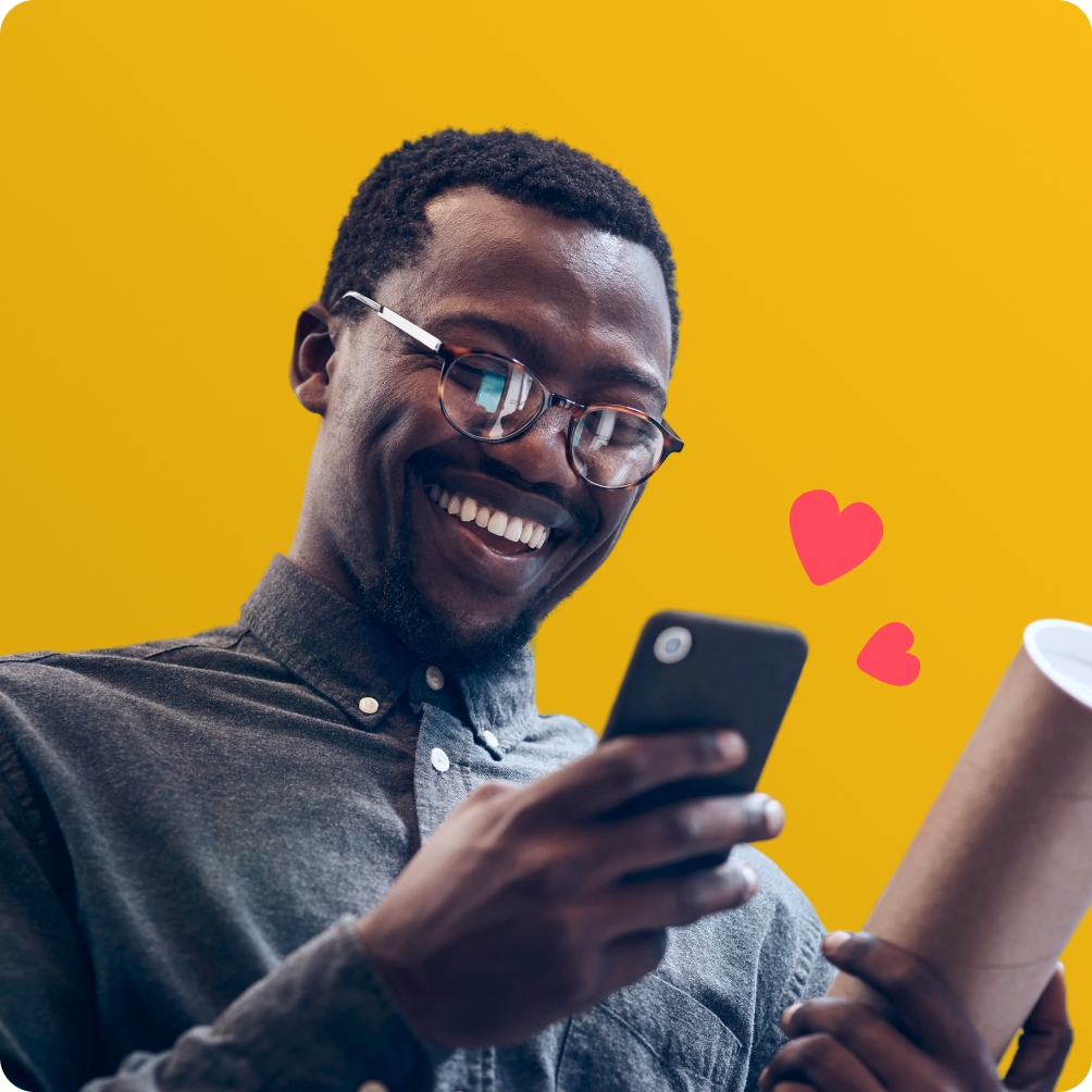 Two smiling colleagues enjoy a coffee break, surrounded by icons representing rewards, wellbeing, savings, and communication through Perkbox.