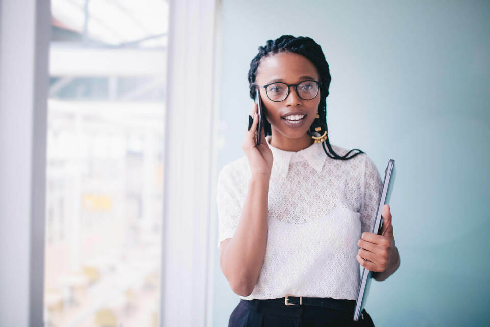 Woman having a phonecall