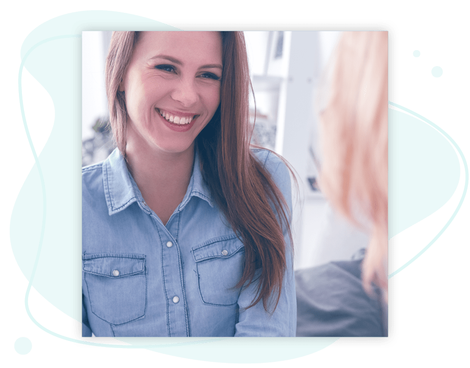 woman talking to someone